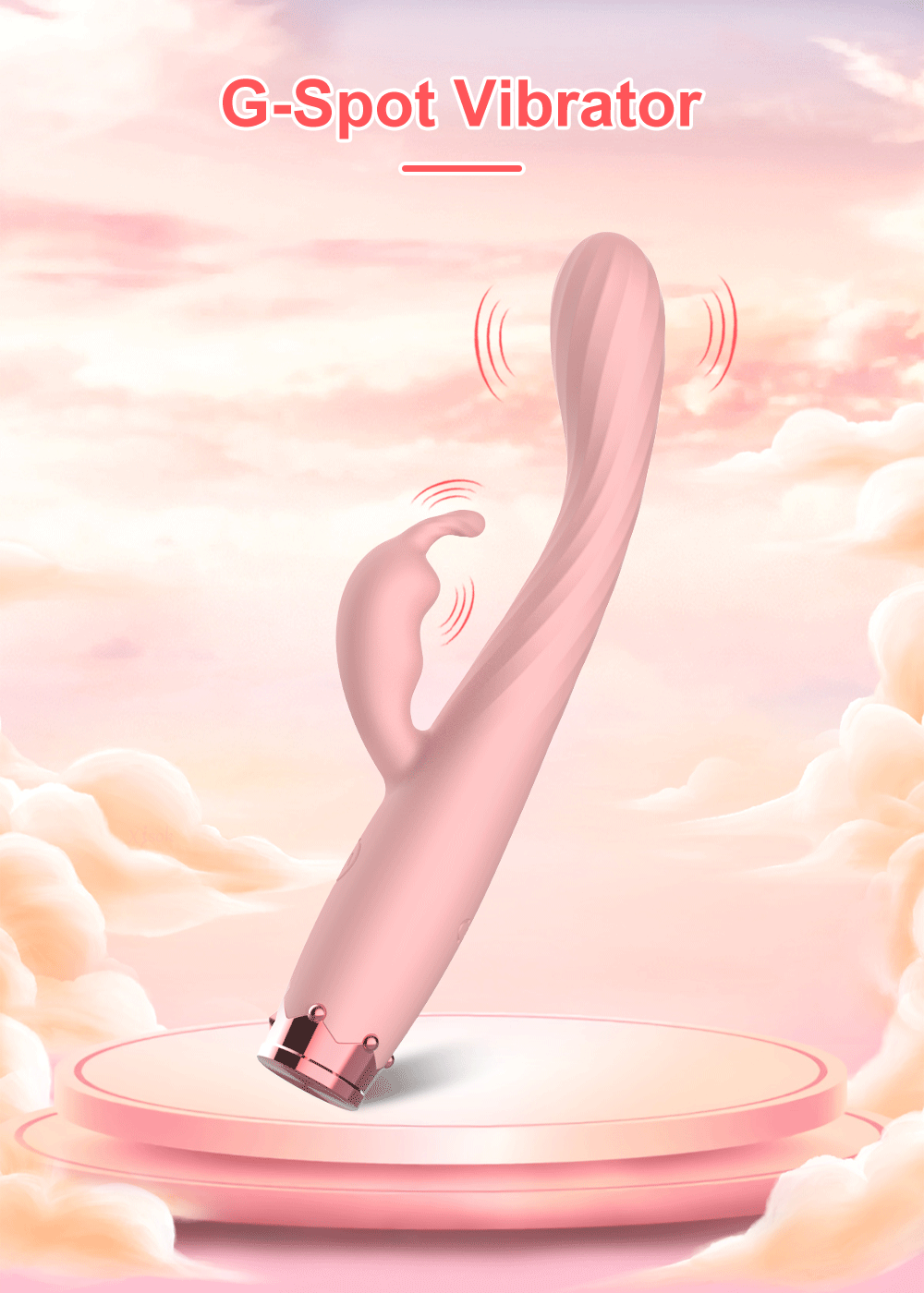 Beginner G-Spot Rabbit Vibrator for Women 10 Speed Nipple Clitoris Stimulation Female Orgasm Finger Shaped Sex Toys for Adult