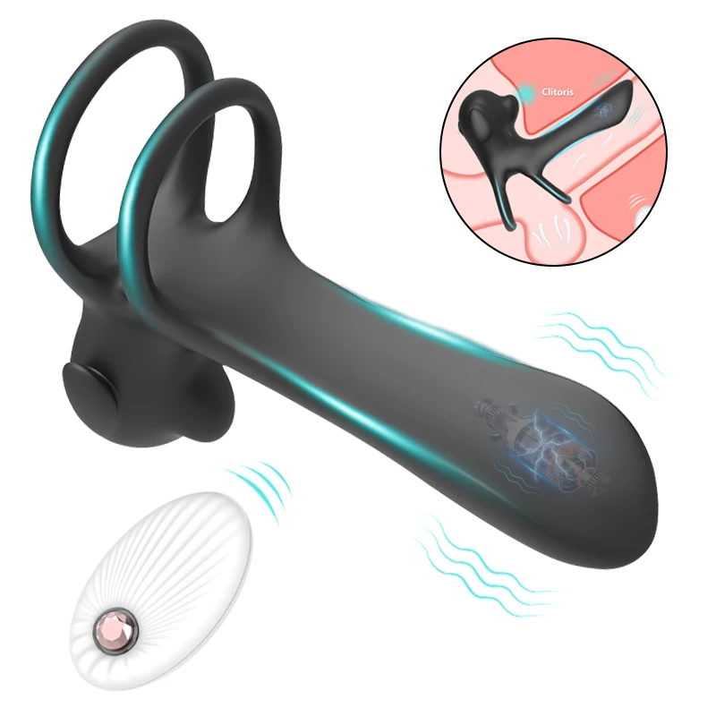 Couple Vibrator Penis Ring Cock Vibration Wireless Remote Cockring Pensring Vagina Stimulator G Spot Massager Sex Toys For Men