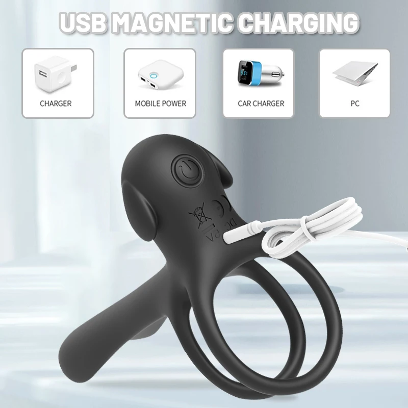 Couple Vibrator Penis Ring Cock Vibration Wireless Remote Cockring Pensring Vagina Stimulator G Spot Massager Sex Toys For Men