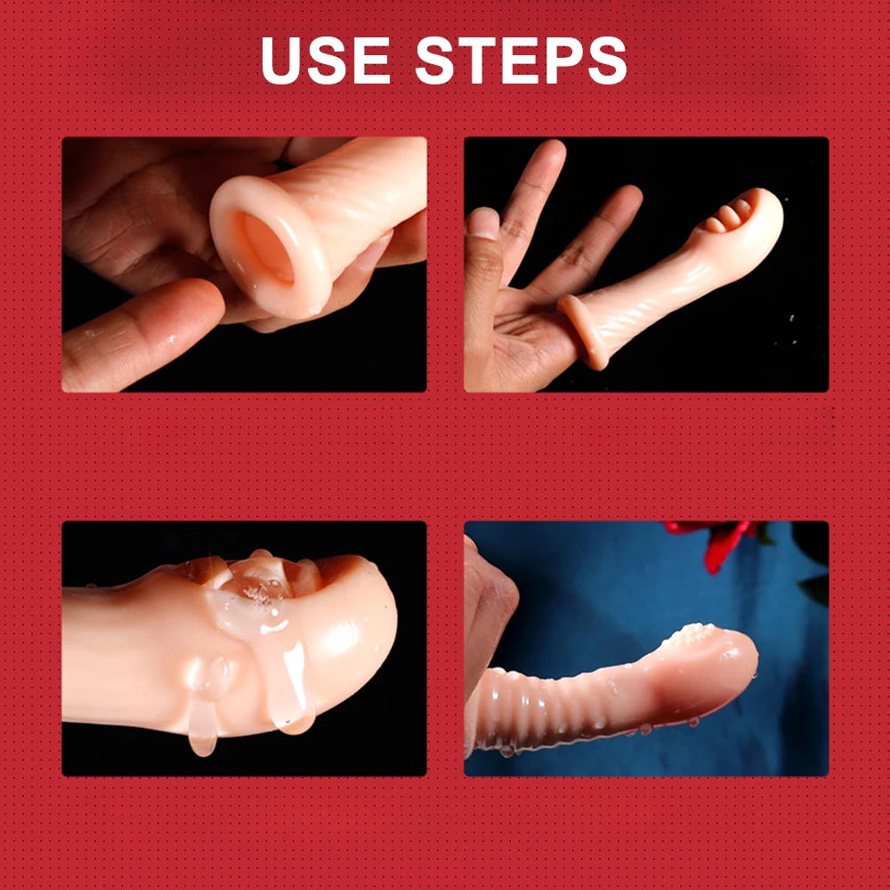 Finger Vibrators Orgasm G Spot Clitoris Vaginal Massage Stimulator Masturbator Erotic Vibrating Finger Sleeve Sex Toy For Women
