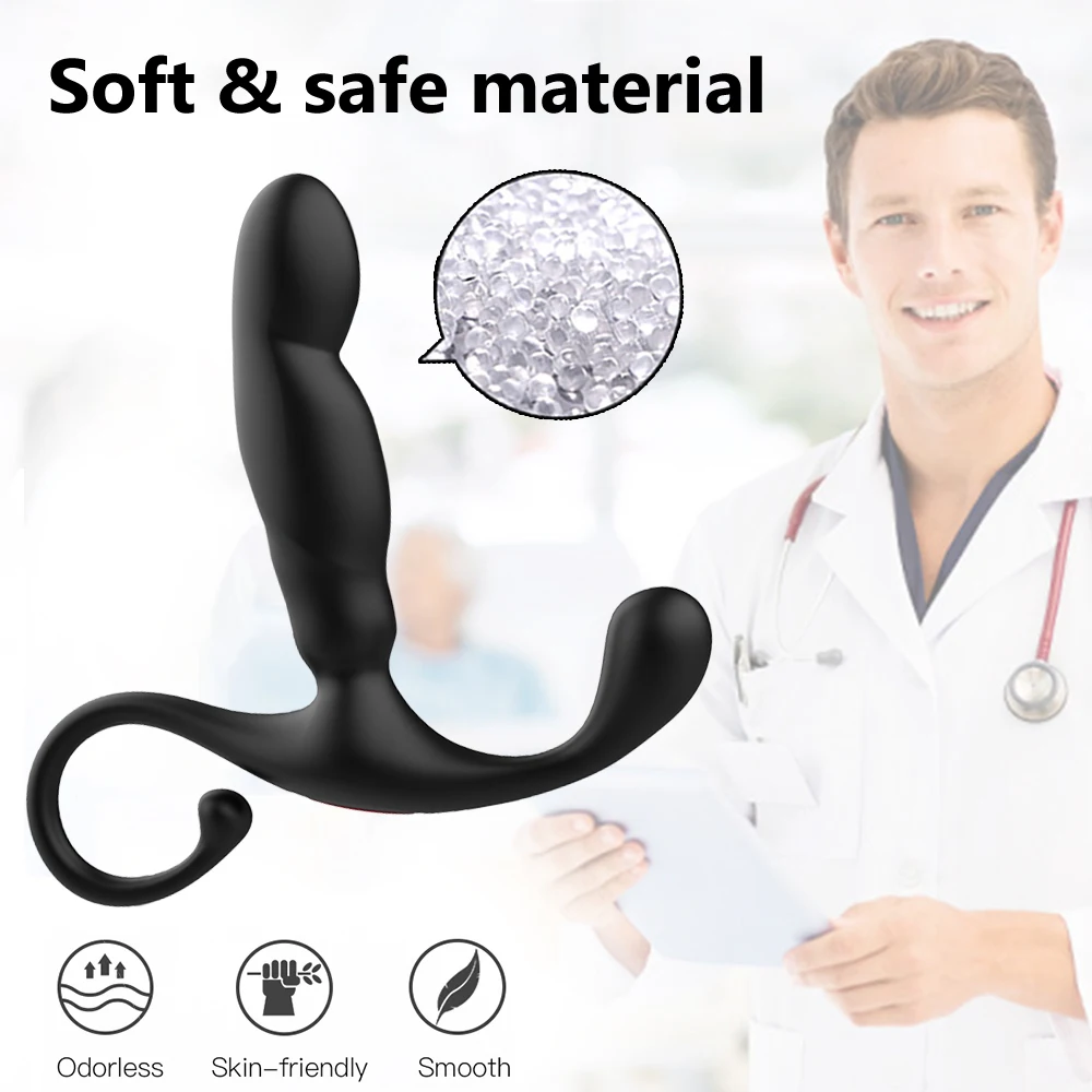 Prostate Massager Male Masturbator Finger Anal Vibrators Stimulation Butt Plug Anus Vibrator Sex Toy For Men Couple Adult Anal
