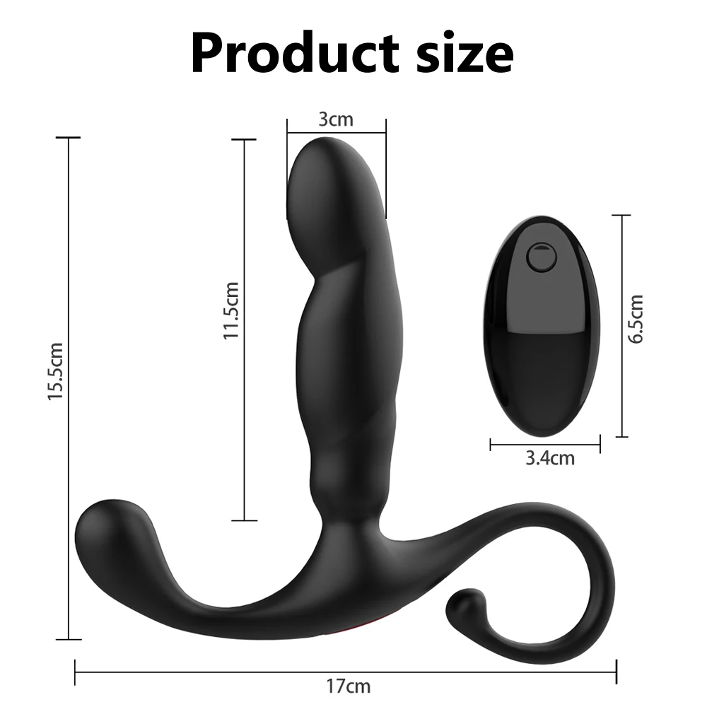 Prostate Massager Male Masturbator Finger Anal Vibrators Stimulation Butt Plug Anus Vibrator Sex Toy For Men Couple Adult Anal