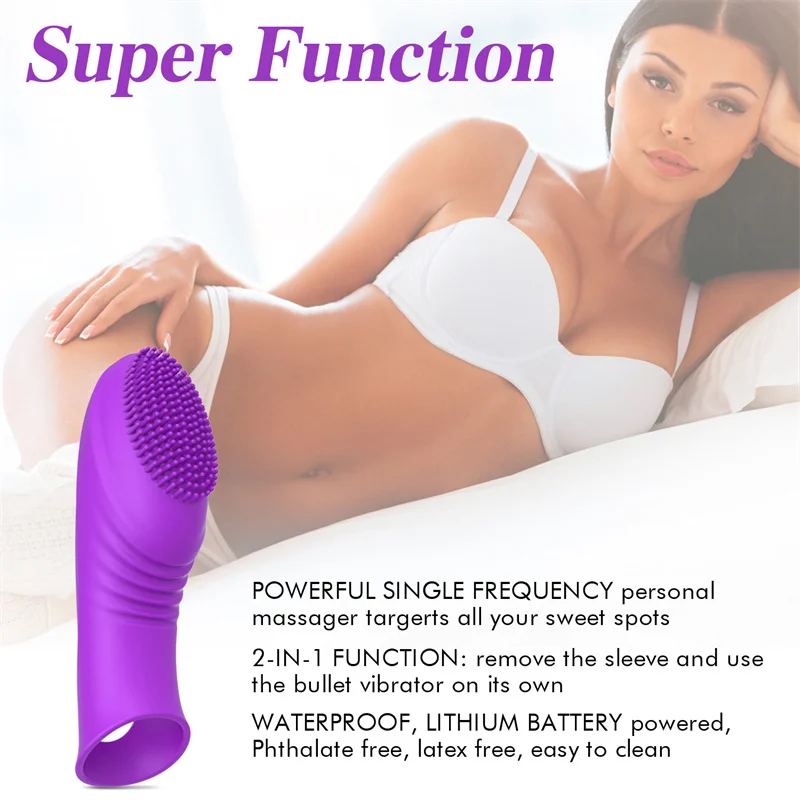 G Spot Vibrator Massage Silicone Finger Sleeve Clitoris Stimulation Vibrating Egg Sex Toys For Women Masturbation Adult Games