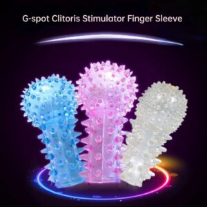 Double Finger Sleeve Adult Sex Toys for Women Vaginal Massager Female Masturbator G-spot Clitoris Stimulator Penis Enlargement
