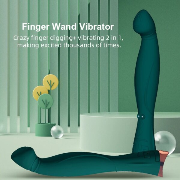 Finger Digging G Spot Vibrator Dildo Sex Female AV Stick Massager Silicone Vagina Clitoris Stimulator Adult Sex Toys for Woman18