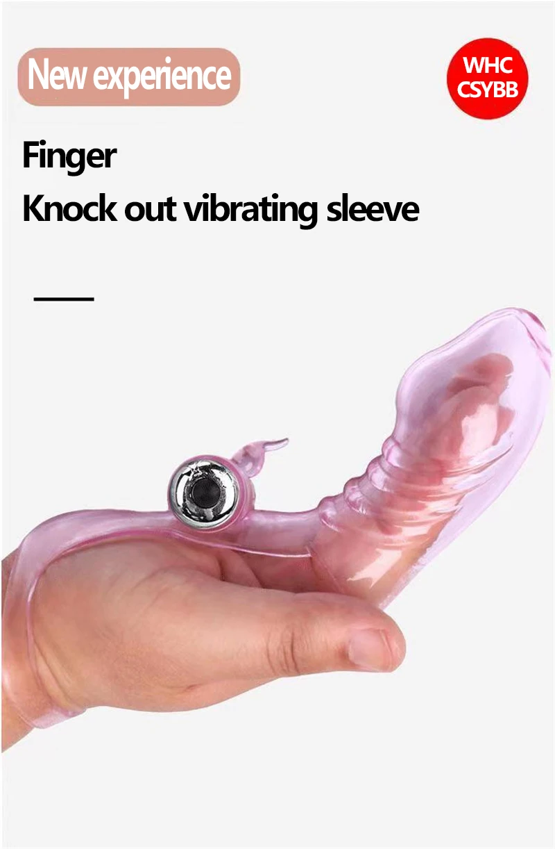Finger Sleeve Vibrator G Spot Massage Clit Stimulate Female Masturbator Sex Toys For Women Sex Shop Adult Products