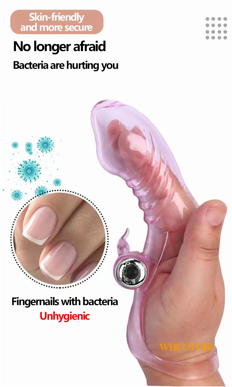 Finger Sleeve Vibrator G Spot Massage Clit Stimulate Female Masturbator Sex Toys For Women Sex Shop Adult Products