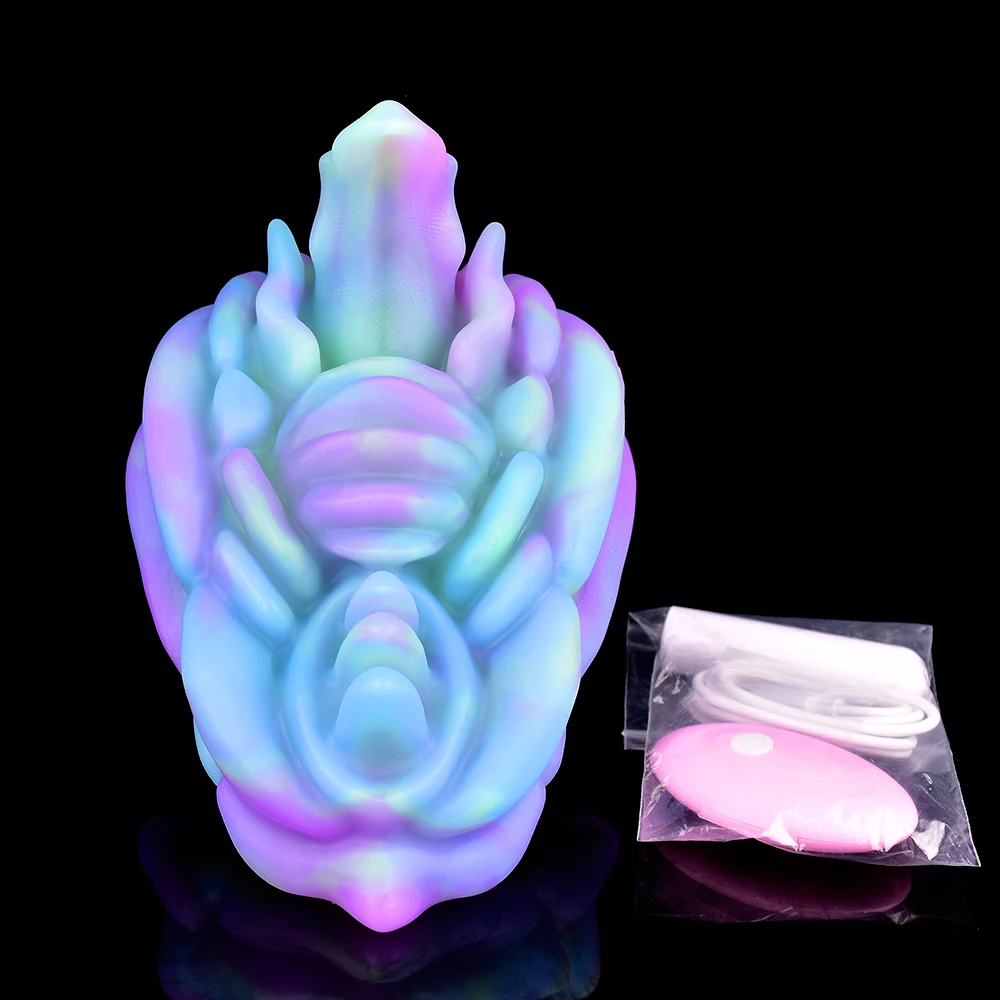 LUUK Lotus Luminous Wireless Remote Grinder 10 Vibration Frequency Dildo Massage Vulva G-spot Stimulation Women Sex Toys