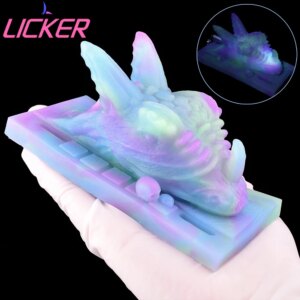 Strapon Vibrating Dragon Grinder Silicone Sex Toy 10 Modes Luminous Vibrator For Women Men Masturbator G-Spot Stimulator