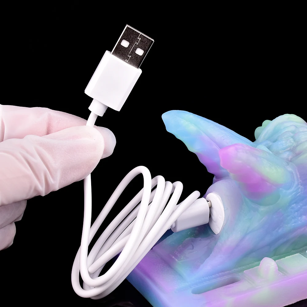 Strapon Vibrating Dragon Grinder Silicone Sex Toy 10 Modes Luminous Vibrator For Women Men Masturbator G-Spot Stimulator