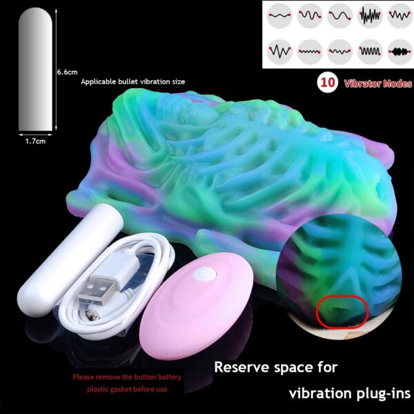 Straps Grinder Sex Toy Grinding & Humping Fantasy Adult Masturbator Skeleton Texture Fantasy Wireless Control Vibrator
