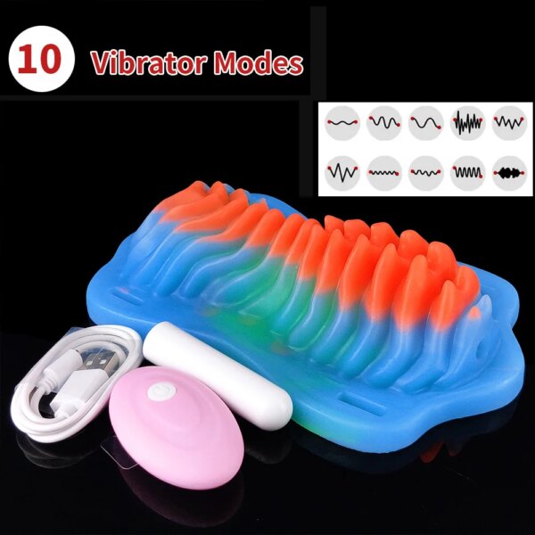 Sex Grinder Stimulator Grinding &Humping Silicone Adult Toy Strapon Bandage Vibrating 10 Modes Foreplay Fantasy Toy Grinder