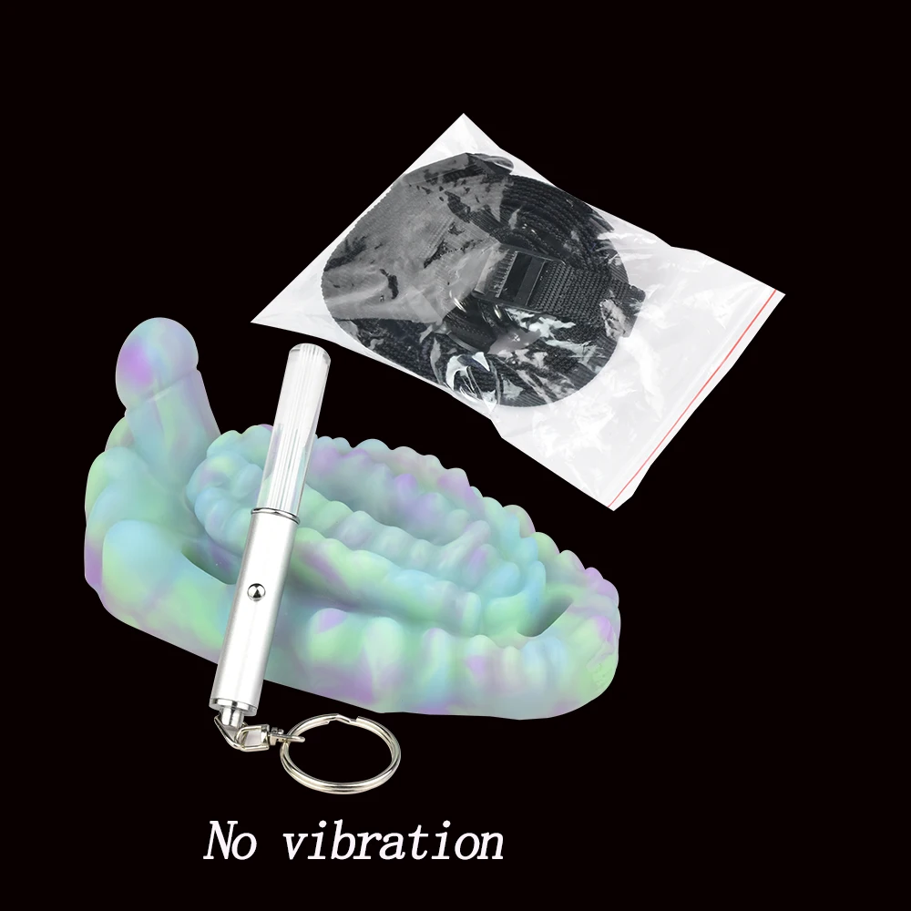 LICKER Strapon Sex Luminous Vibrating Grinder Vaginal Prostate Massage Stimulation Vibrator Adults Toys For Women Men Foreplay