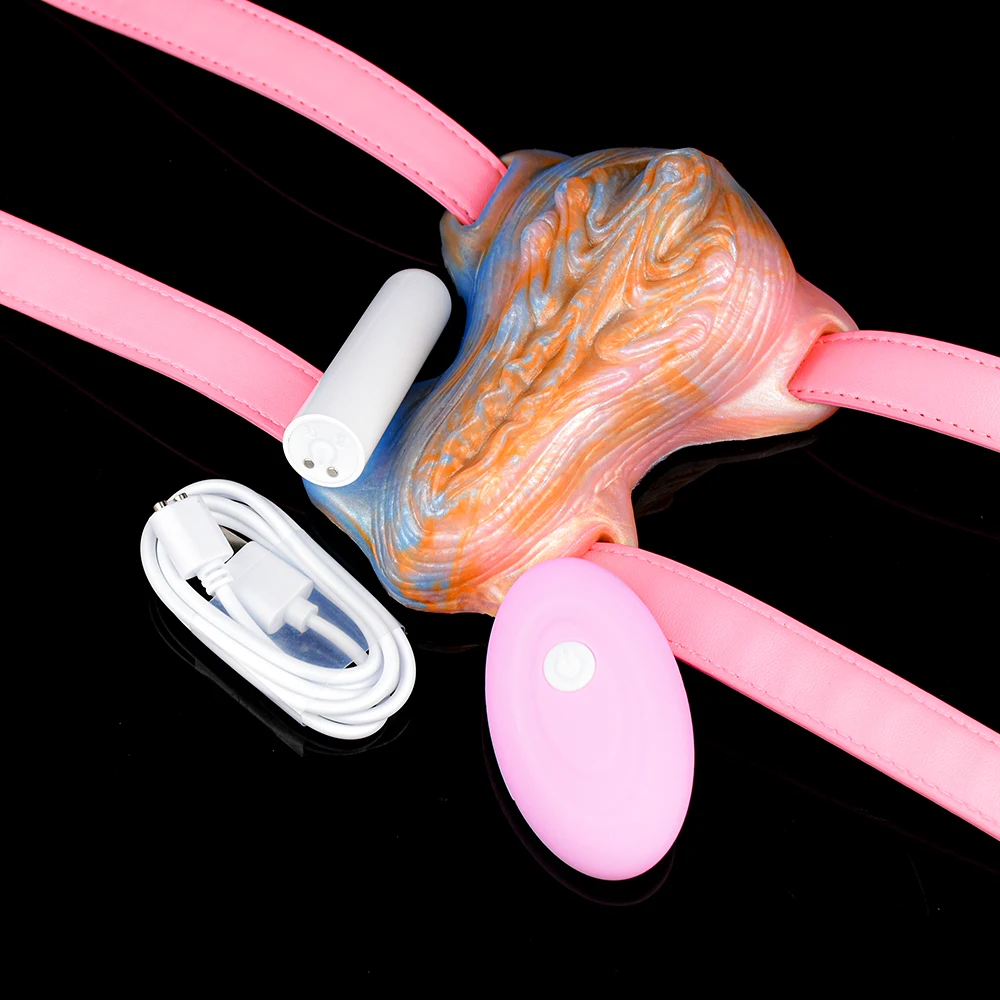 LEZEE Realistic Sex Grinder Textured Strap Vibrator Women Sex Toys Anal Vagina Masturbator Friction Sexual Flirting Adult Game