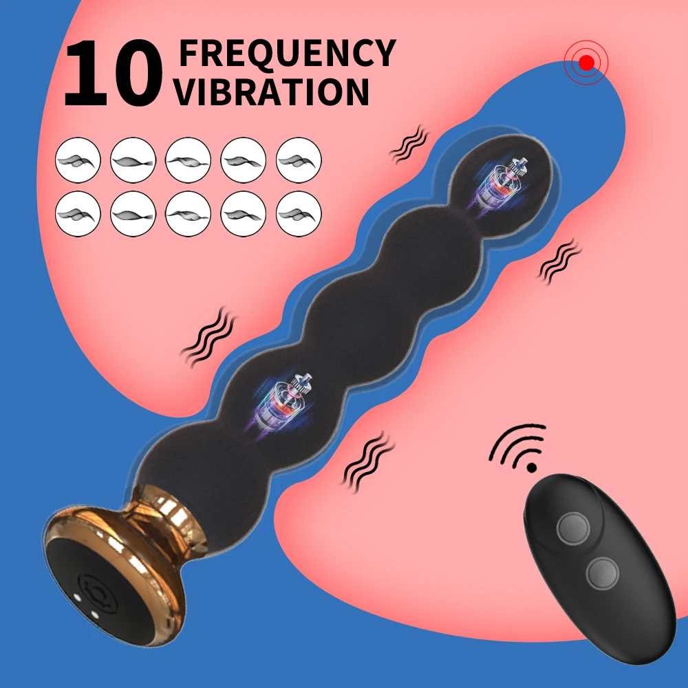 10 Speed Anal Vibrator Anal Beads Prostate Massage Dual Motor Butt Plug Stimulator Remote Control Vibrator Sex Toy For Men Women 10 Speed Anal Vibrator Anal Beads Prostate Massage Dual Motor Butt Plug Stimulator Remote Control Vibrator Sex Toy For Men Women