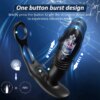 Men Double Locking Ring Usb-Powered Anal Vibrator Remote Control Retractable Anal Plug Prostate Massager Masturbator Butplug