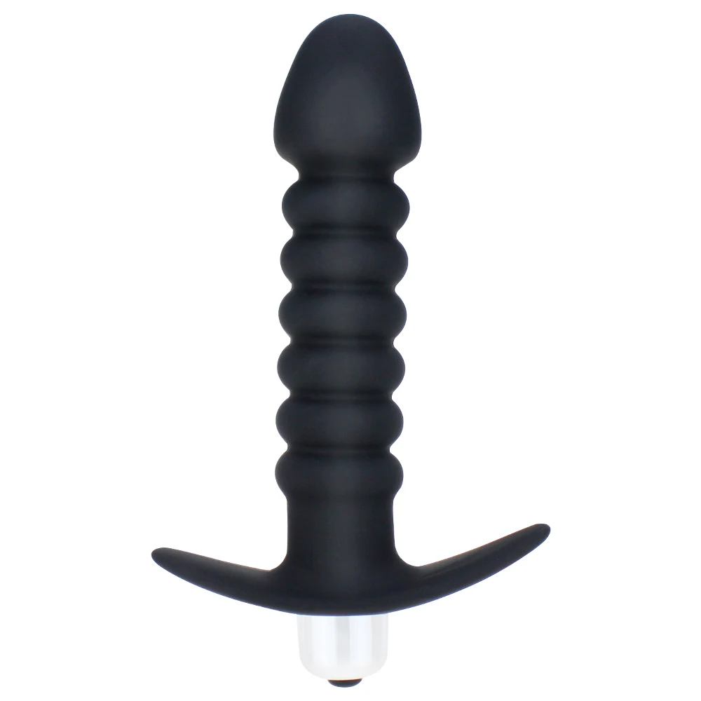 Anal Butt Plug Dildo Vibrator Prostate Massage Bead Single Vibration Modes Stimulator Butt Plug Sex Toy for Men Women Couples