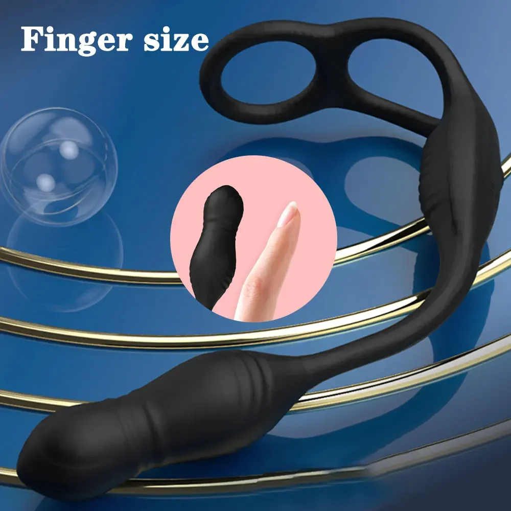 Prostate Massager Penis Vibrator for Men Wireless Anal Plug Delay Ejaculation Cock Ring Butt Masturbator Sex Toys Gay Couples