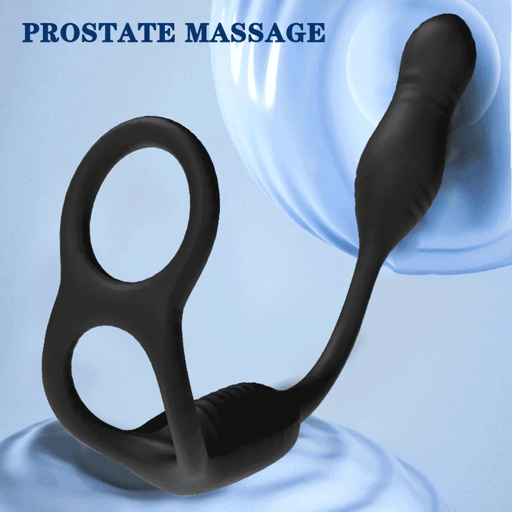 Prostate Massager Penis Vibrator for Men Wireless Anal Plug Delay Ejaculation Cock Ring Butt Masturbator Sex Toys Gay Couples