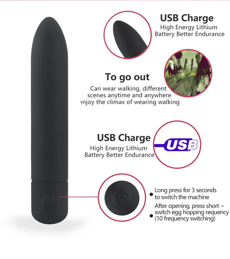 Sex Toys for Women Anal Clitoral Stimulator Erotic vibrator Adult Toy 18 Elastomer USB Charge Powerful Bullet Vibrator Dildo