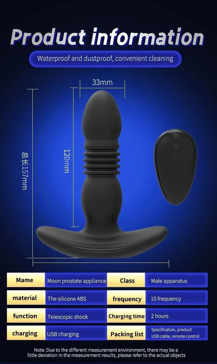 Telescopic Vibrating Butt Plug Anal Vibrator Wireless Remote Sex Toys for Women Ass Anal Dildo Prostate Massager Men Buttplug