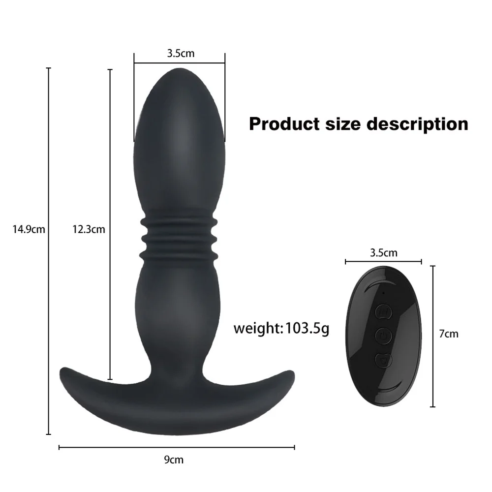 Telescopic Vibrating Butt Plug Anal Vibrator Wireless Remote Sex Toys for Women Ass Anal Dildo Prostate Massager Men Buttplug