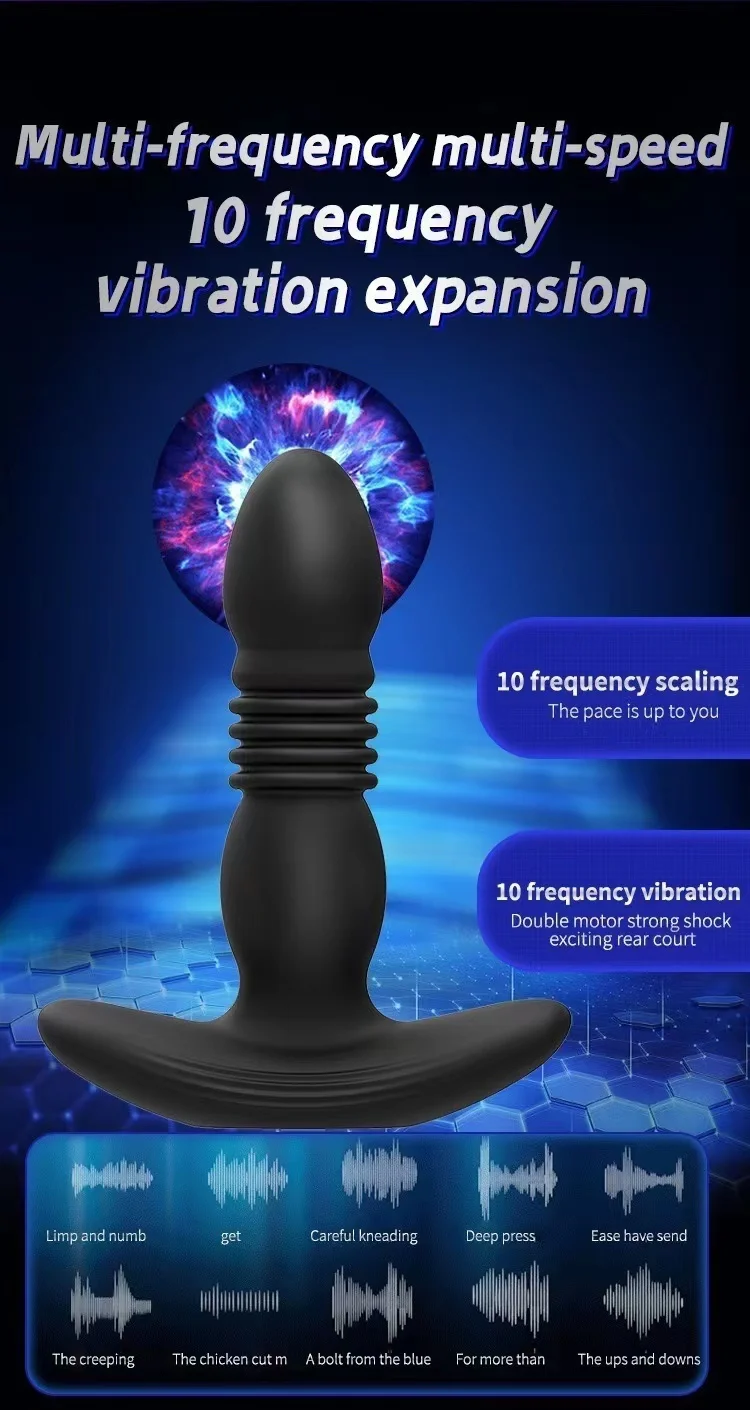 Telescopic Vibrating Butt Plug Anal Vibrator Wireless Remote Sex Toys for Women Ass Anal Dildo Prostate Massager Men Buttplug