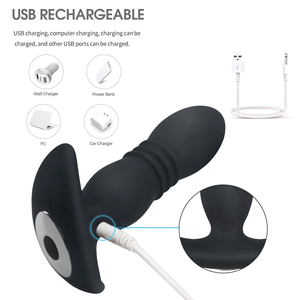 Telescopic Vibrating Butt Plug Anal Vibrator Wireless Remote Sex Toys for Women Ass Anal Dildo Prostate Massager Men Buttplug