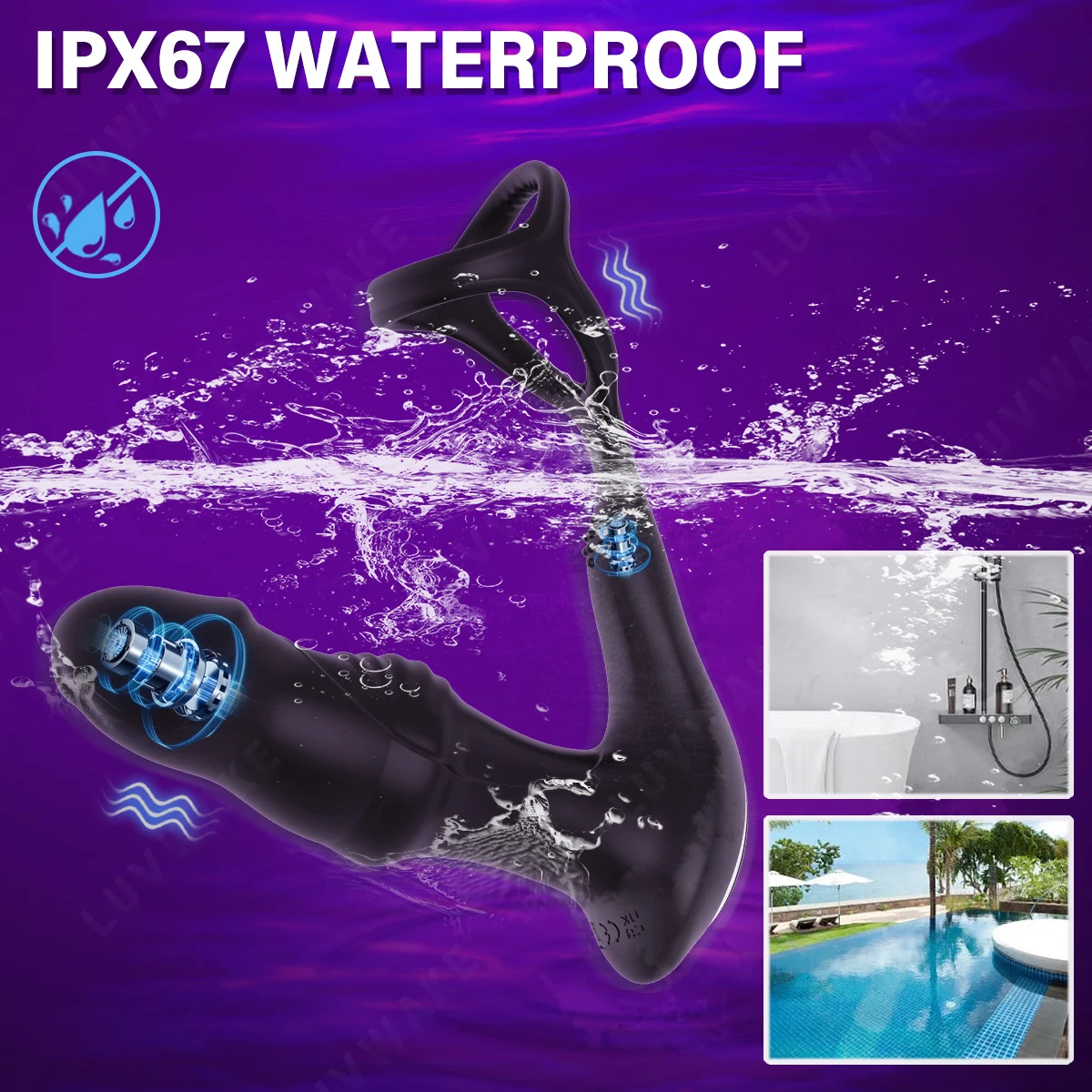 9 Wiggling Swaying Vibrating Anal Vibrator with Cock Ring Thrusting Prostate Massager 3 Powerful Motors Butt Plug 9 Wiggling Swaying Vibrating Anal Vibrator with Cock Ring Thrusting Prostate Massager 3 Powerful Motors Butt Plug