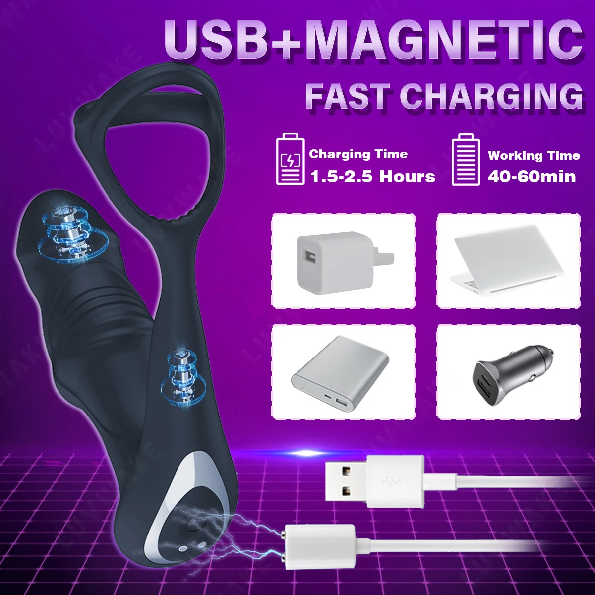 9 Wiggling Swaying Vibrating Anal Vibrator with Cock Ring Thrusting Prostate Massager 3 Powerful Motors Butt Plug 9 Wiggling Swaying Vibrating Anal Vibrator with Cock Ring Thrusting Prostate Massager 3 Powerful Motors Butt Plug