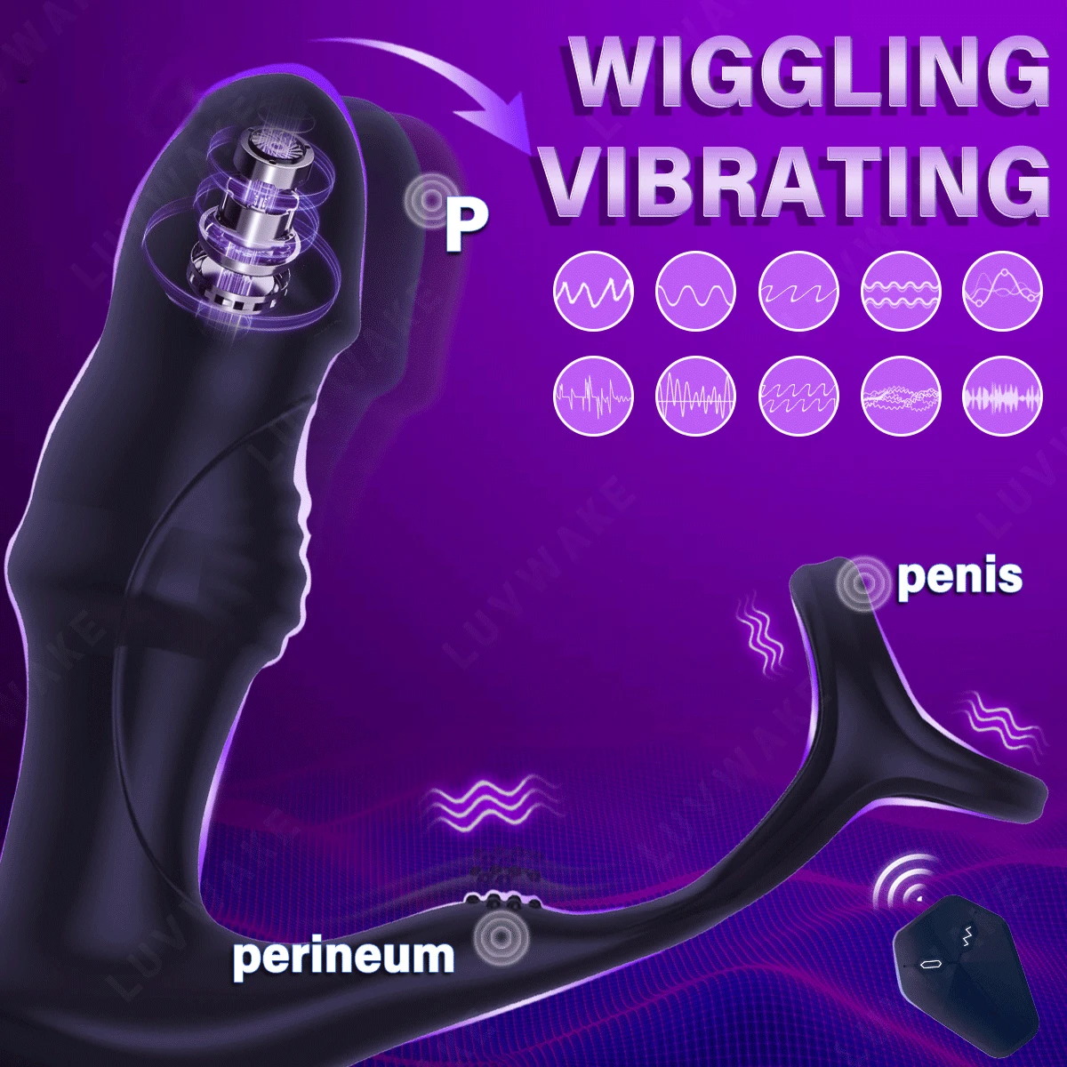 9 Wiggling Swaying Vibrating Anal Vibrator with Cock Ring Thrusting Prostate Massager 3 Powerful Motors Butt Plug 9 Wiggling Swaying Vibrating Anal Vibrator with Cock Ring Thrusting Prostate Massager 3 Powerful Motors Butt Plug