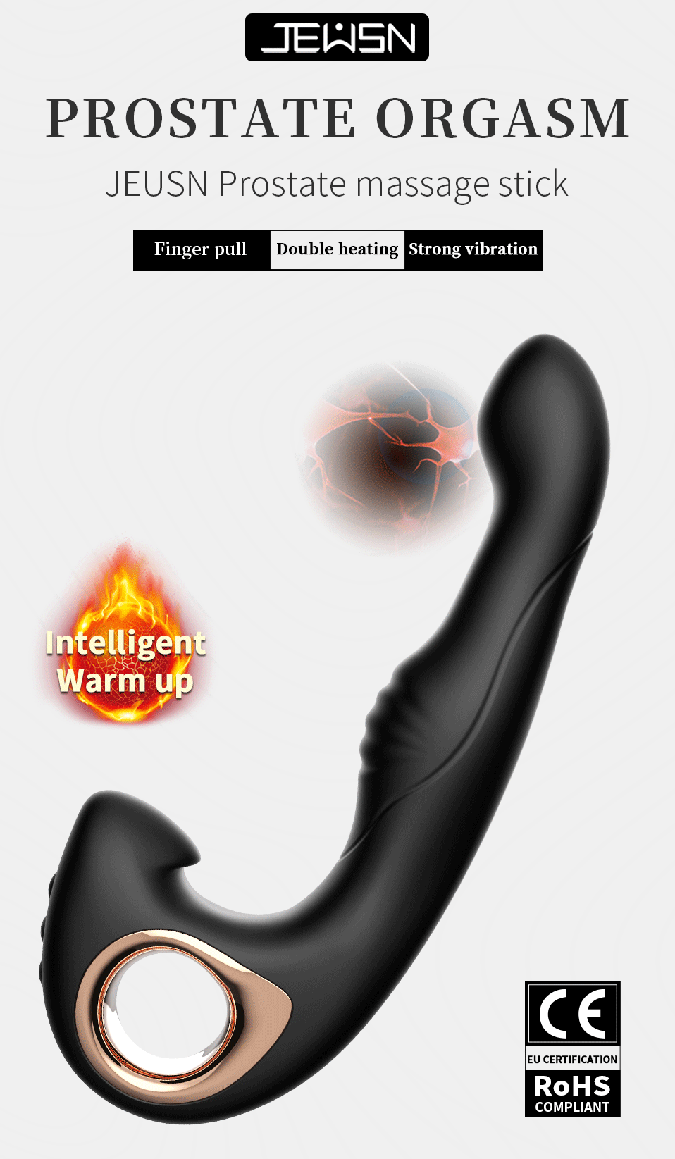 Jeusn Male Prostate Massage Anal Plug vibrator Sex Ttoys heating Control Butt Plug for Man Prostate Stimulate Delay Ejaculation