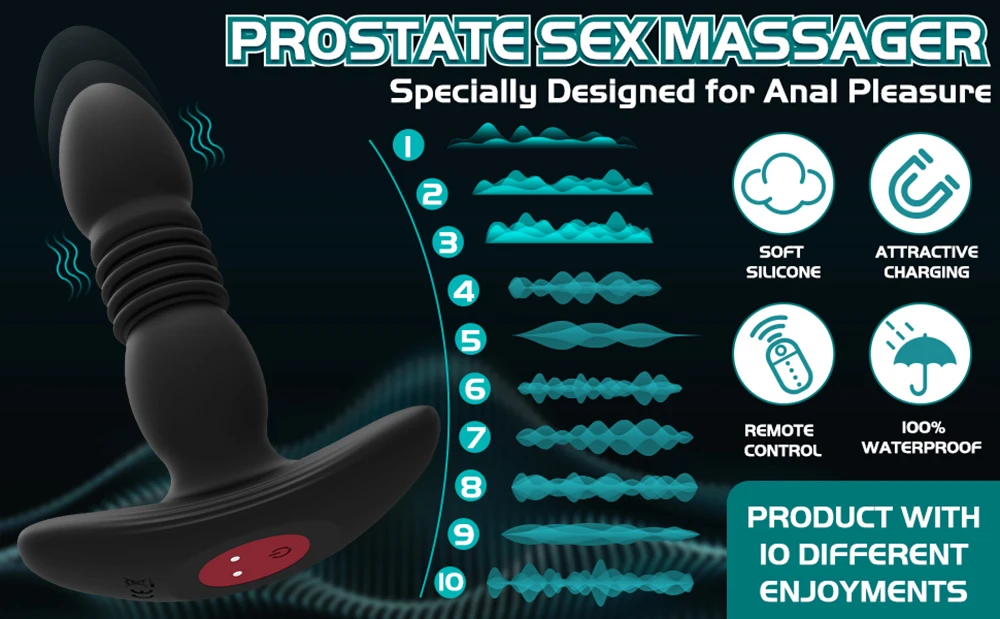 Telescopic Vibrating Butt Plug Anal Vibrator Wireless Remote Sex Toys for Women Ass Anal Dildo Prostate Massager Men Buttplug