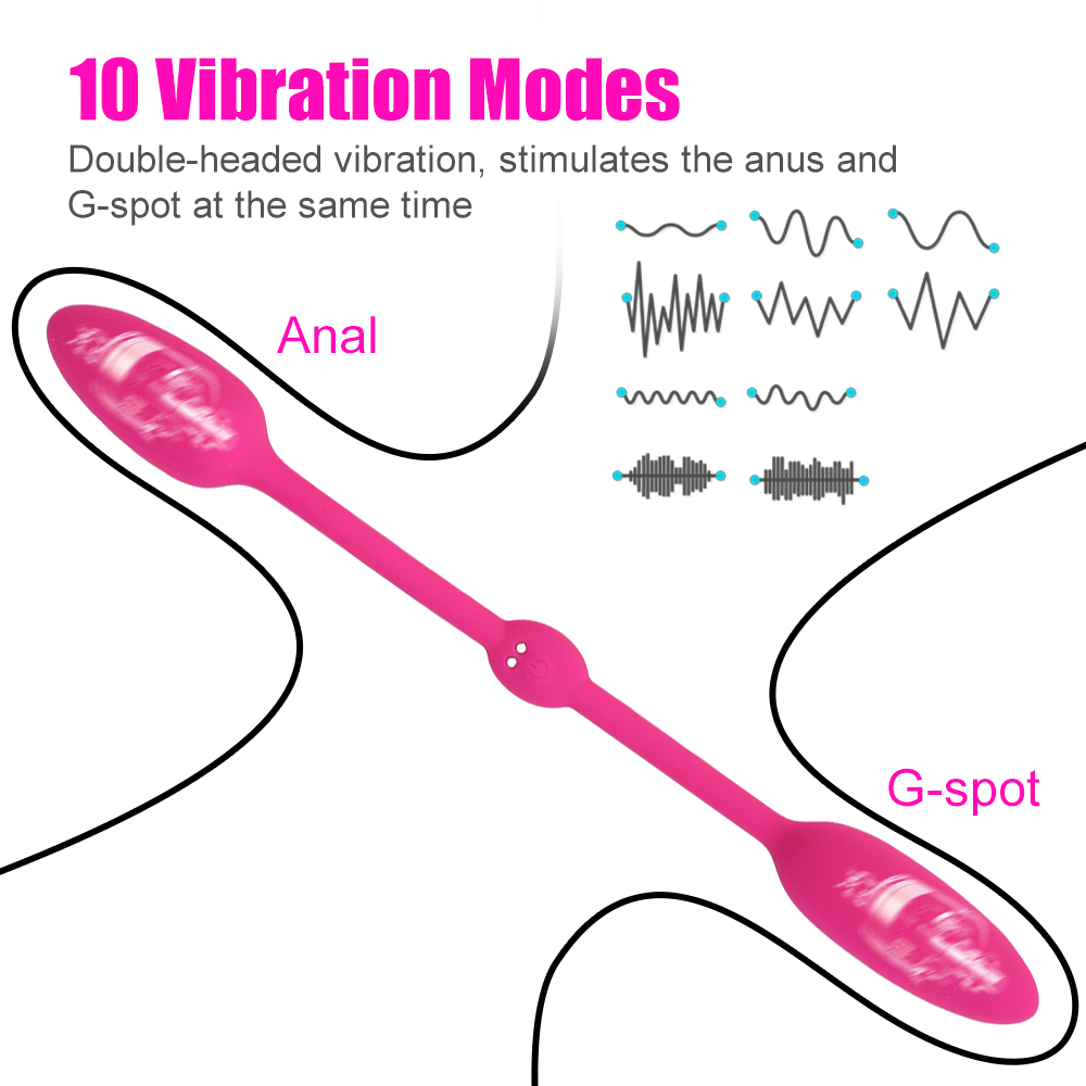 Double Head Vibrating Egg Clitoris Stimulator G-spot Massager 10 Modes Erotic Toy Remote Control Vibrator Sex Toys for Women