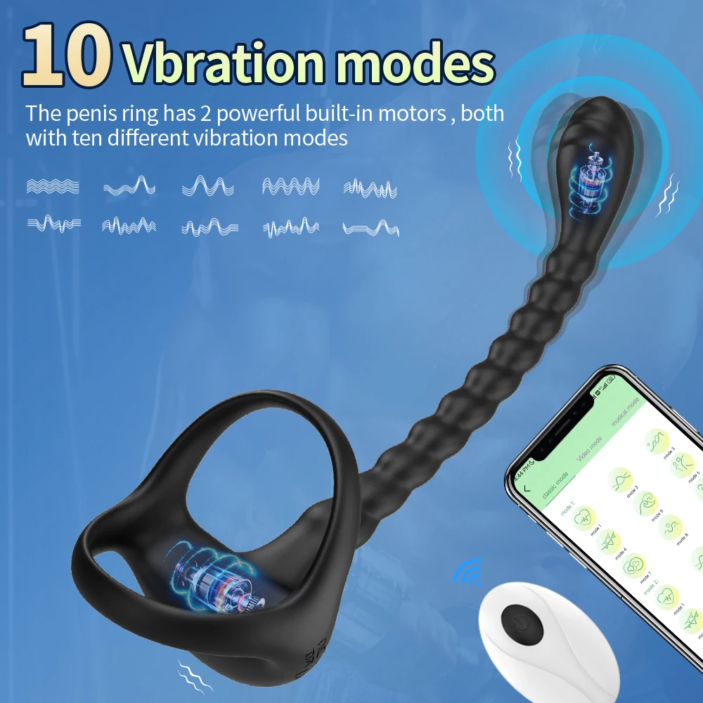 APP Remote Penis Ring Anal Plug Vibrators For Men Cock Ring Delay Exerciser Prostate Stimulator Massager Adult Sex Toys for Men APP Remote Penis Ring Anal Plug Vibrators For Men Cock Ring Delay Exerciser Prostate Stimulator Massager Adult Sex Toys for Men