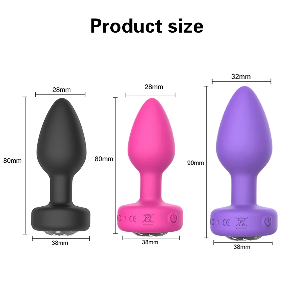 Anal Plug Vibrator for Men Butt Plug Portable Massager Wireless Remote Control Dildo Vibration Sex Toys for Male Adult Toys Anal Plug Vibrator for Men Butt Plug Portable Massager Wireless Remote Control Dildo Vibration Sex Toys for Male Adult Toys