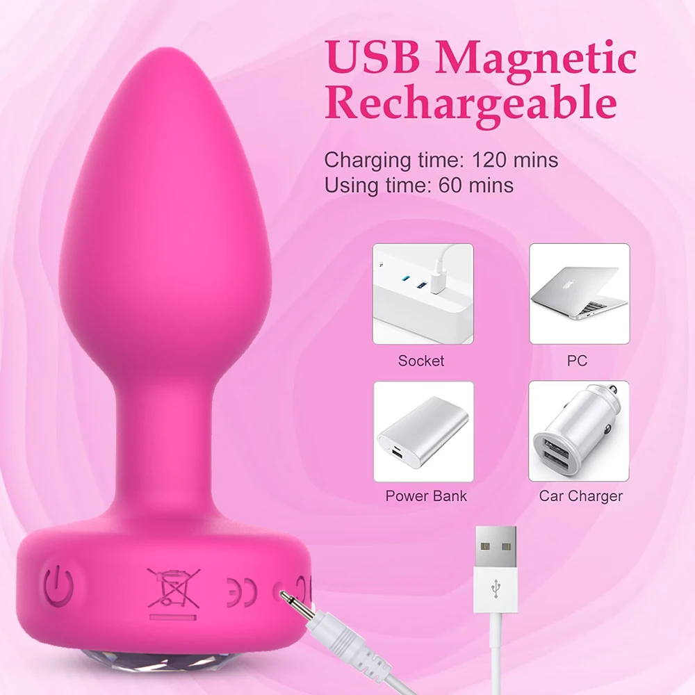 Anal Plug Vibrator for Men Butt Plug Portable Massager Wireless Remote Control Dildo Vibration Sex Toys for Male Adult Toys Anal Plug Vibrator for Men Butt Plug Portable Massager Wireless Remote Control Dildo Vibration Sex Toys for Male Adult Toys