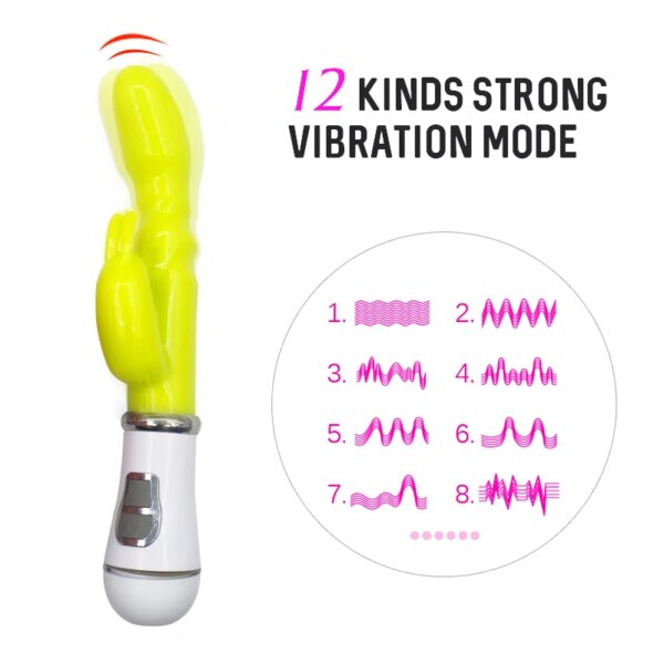 G-Spot Adult Toys Dildo Vibrator Sex Toy Double Rod Masturbation Rabbit Vibrator Utensils Adult Sex Product Vibrator for Women