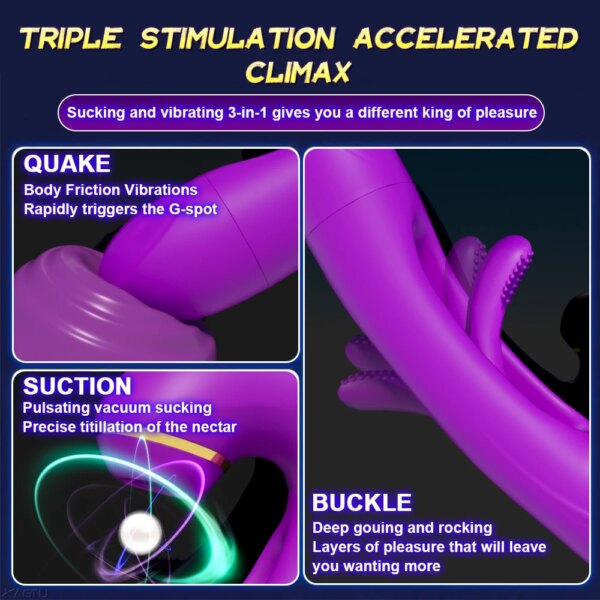 Tapping Flapping Dildo Vibrator for Women Clitoris Clit Sucking Stimulator Massager Female Sucker Rabbit Vibrator Adults Sex Toy