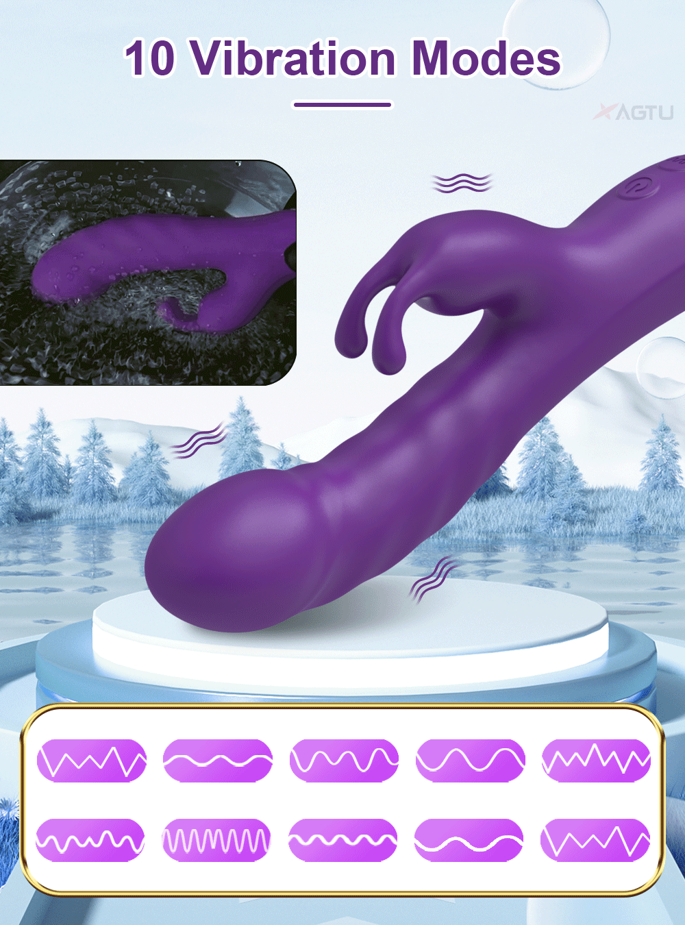 Powerful Rabbit Vibrator for Women Clit Nipple Clitoris Stimulator G Spot Vagina Massager 2 in 1 Dildo Sex Toys for Adult Goods Powerful Rabbit Vibrator for Women Clit Nipple Clitoris Stimulator G Spot Vagina Massager 2 in 1 Dildo Sex Toys for Adult Goods