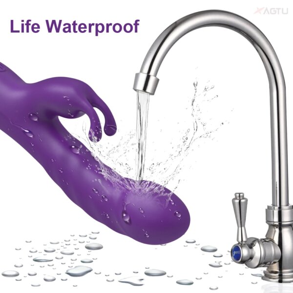 Powerful Rabbit Vibrator for Women Clit Nipple Clitoris Stimulator G Spot Vagina Massager 2 in 1 Dildo Sex Toys for Adult Goods