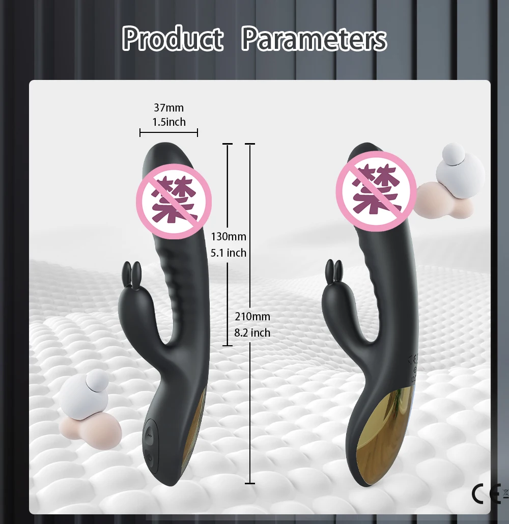 Rabbit Vibrator for Women Powerful G Spot Female Clitoris Stimulator Rechargeable Vibrating Silent Dildo Adult Goods Sex Toy