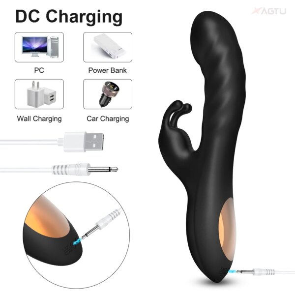Rabbit Vibrator for Women Powerful G Spot Dildo Clitoris Stimulator Massager Silicone Sex Toys Shop Adults Goods for Female