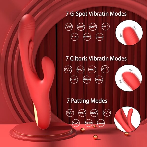 2024 Rabbit Clitoris Vibrator for Women Extra Strong Clit Stimulator Powerful G Spot 21 Modes Sex Toy Female Goods for Adults