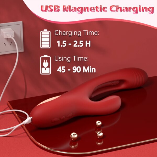 2024 Rabbit Clitoris Vibrator for Women Extra Strong Clit Stimulator Powerful G Spot 21 Modes Sex Toy Female Goods for Adults