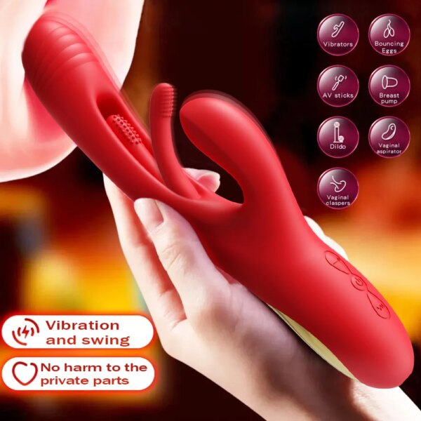 2024 Rabbit Clitoris Vibrator for Women Extra Strong Clit Stimulator Powerful G Spot 21 Modes Sex Toy Female Goods for Adults