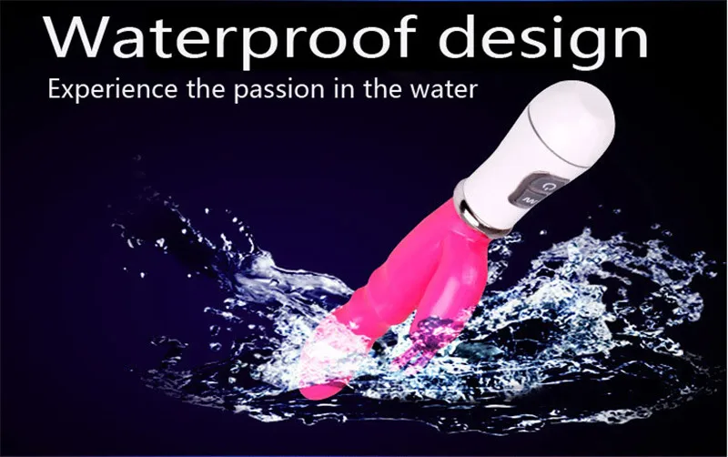 G-Spot Dildo Rabbit Vibrator Dual Vibration Waterproof Vagina Clitoris Massager Sex Toys for Women SP015