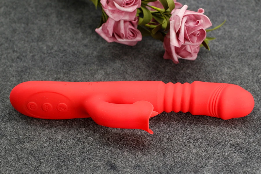 Warming and Stretching Vibrator For Women 10 mode Clitoris Tongue Stimulator reality Dildo Female Sex Toys For Adults