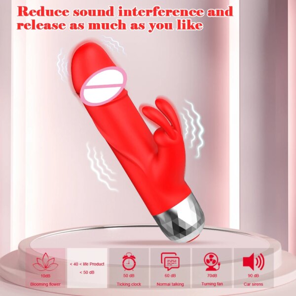 Dildo Rabbit Vibrator for Women Vaginal Clitoris Stimulator G-Spot Massage Mini Bullet Vibrator Female Masturbator Sex Toy