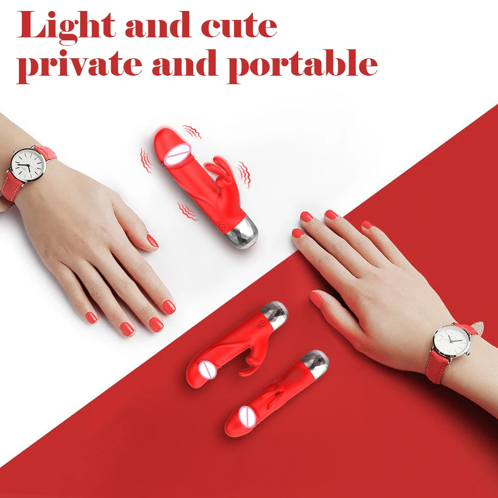 Dildo Rabbit Vibrator for Women Vaginal Clitoris Stimulator G-Spot Massage Mini Bullet Vibrator Female Masturbator Sex Toy